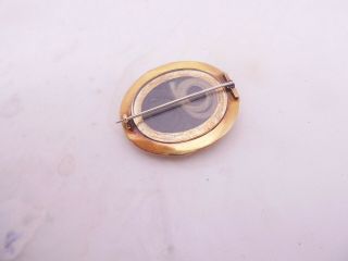 18ct gold carved shell cameo locket back brooch,  1841 heavy 19.  1 grams 18k 750 3