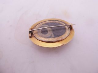 18ct gold carved shell cameo locket back brooch,  1841 heavy 19.  1 grams 18k 750 4