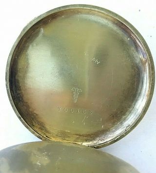 Antique 14 Karat Gold fi.  1929 Hamilton winding pocket watch cal.  912,  jump hour 7