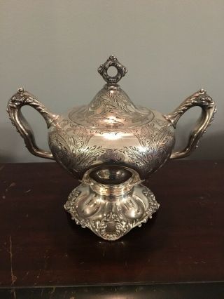 Meriden Britannia Silverplate 5 Piece Coffee Tea Set Eastlake Victorian 2092 8