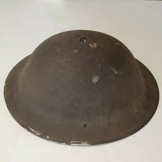 Vtg WWII British Army Military WW2 Brodie Doughboy Helmet Mark 2 2
