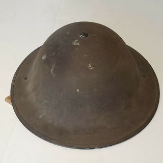 Vtg WWII British Army Military WW2 Brodie Doughboy Helmet Mark 2 3