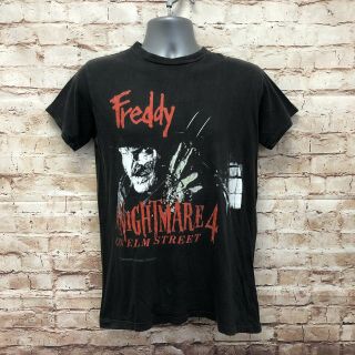 Vintage Nightmare On Elm Street 4 T - Shirt (1989) - Size Medium - Fast P&p