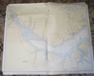 1946 North Carolina Nautical Chart - - Neuse River,  Bern,  Oriental,  Bay River