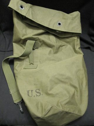 Minty Ww2 Us Army Marine Duffle Bag Made By Moose River Shoe Co 1944