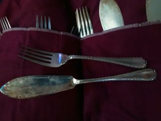 Sterling Silver Fish Knives And Forks Set Of 8 Each