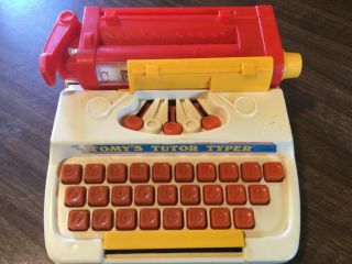 1977,  Vintage Tomy Tutor Typer Typewriter,  Many Type Words,