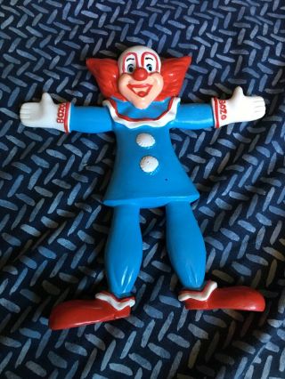 1987 Bozo The Clown Rubber Bendable Toy 6 " Jesco Larry Harmon Pictures Fast Ship
