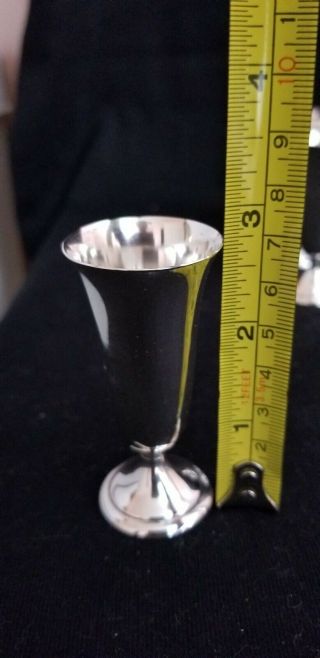 Vintage Set of 6 ALVIN Sterling Silver CORDIAL Cups SHOT GLASSES S247 7