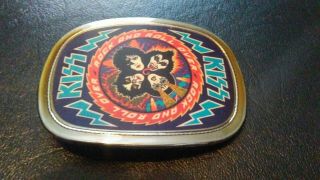 [vintage Original] 1977 Pacifica Kiss Belt Buckle Rock And Roll Over
