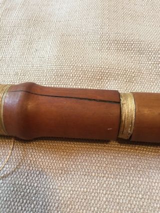 Vintage Antique Boxwood Flute Edward Riley York 10