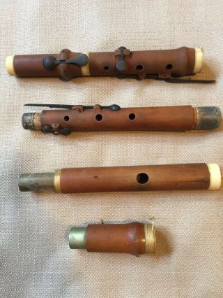 Vintage Antique Boxwood Flute Edward Riley York