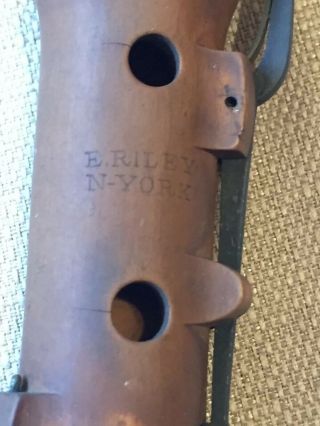 Vintage Antique Boxwood Flute Edward Riley York 2