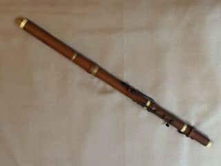 Vintage Antique Boxwood Flute Edward Riley York 4