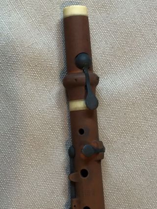 Vintage Antique Boxwood Flute Edward Riley York 6