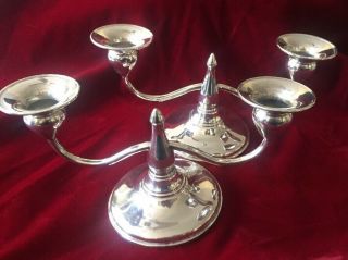 Vintage Watrous Sterling Silver Candle Holders Weighted Reinforced