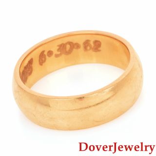 Artcarved 14k Yellow Gold Wedding Band Ring 5.  8 Grams Nr