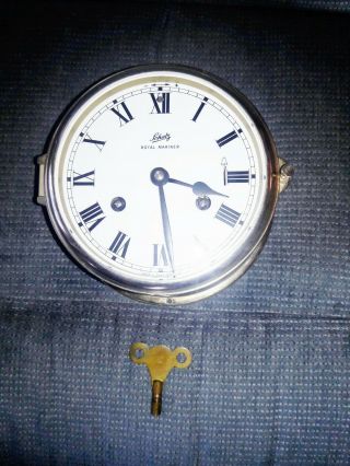 Vintage Schatz Royal Mariner Brass Ships Clock