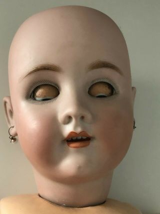Antique 28” German Heinrich Handwerck & Simon Halbig Bisque Head 6 1/2 Doll 6