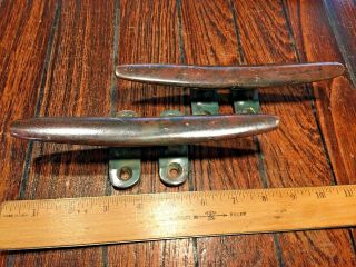 Vintage Solid Bronze Cleats 8 " Long,  Patina