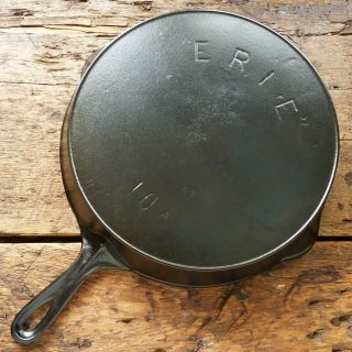 Antique Griswold Cast Iron Skillet Frying Pan 10 Erie Circa 1887 - Ironspoon