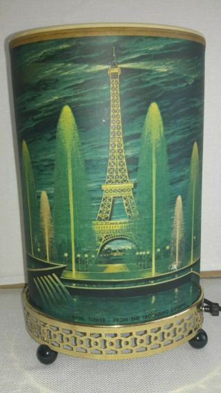RARE ECONOLITE MOTION LAMP OVAL EIFFEL TOWER HAND PRINTED SIGNED1963 759 - O 6