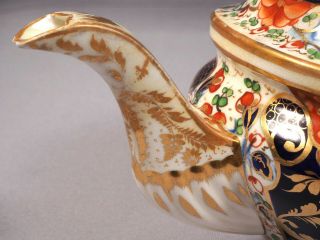 Bloor Derby Royal Crown Derby Porcelain IMARI ANTIQUE 1800 ' s Teapot Coffee Pot 4