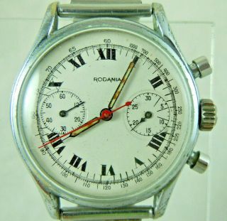 Vintage Rodania Gents Stainless Steel Chronograph Wristwatch.