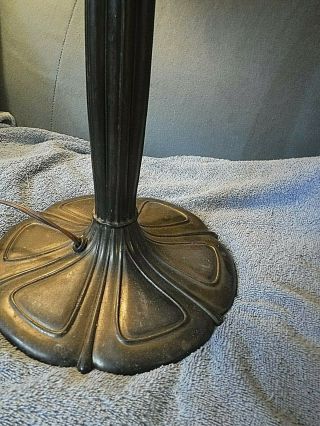 vintage bradley hubbard lamp base rare 4 sockets 23 inches signed 2