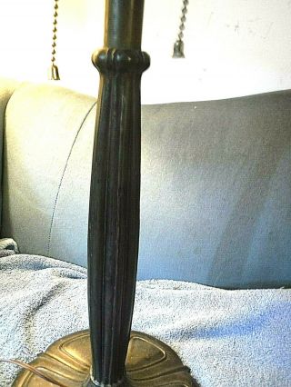 vintage bradley hubbard lamp base rare 4 sockets 23 inches signed 3