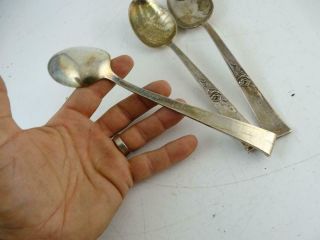 Vintage Sterling Silver Reed & Barton Classic Rose Serving Spoon 254.  4g Set x3 4