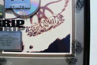 Vtg RIAA Aerosmith Get A Grip 2,  000,  00 Copies Sales Award CD & Cassette Plaque 4