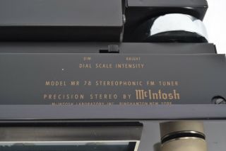 McIntosh MR 78 Stereo FM Radio Tuner - Vintage Audiophile Classic 8