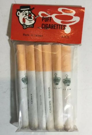 Vintage 1950’s Crown Brand Toy Puff Cigarettes.  NEW/OLD STOCK 2