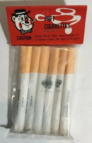 Vintage 1950’s Crown Brand Toy Puff Cigarettes.  NEW/OLD STOCK 4