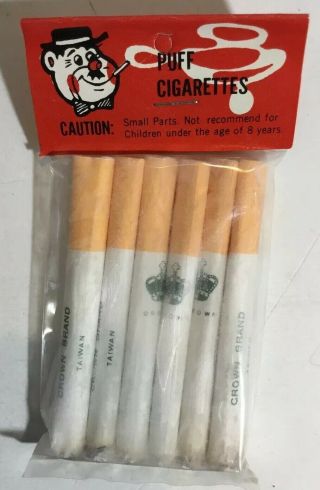 Vintage 1950’s Crown Brand Toy Puff Cigarettes.  NEW/OLD STOCK 5