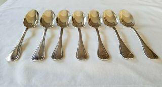 Christofle Malmaison Silver Plated Teaspoons Set Of 7