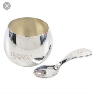 Linda Lee Johnson - Baby Cup - Sterling Silver Lunt - Engraved - Retail - $300, 2