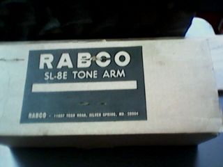 Rare (NOS) Rabco SL - 8E Linear Tracking Tone Arm With Box 2