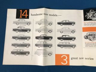 Vtg 1955 Chevrolet Motoramic Car Sales Mail Advertising Brochure Fold Out 6
