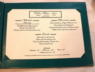 Vintage Walt Disney Walt ' s an American Restaurant Menu 8