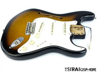 Loaded 2018 Usa Fender Eric Johnson Thinline Strat Body Nitro Vintage 2 Sunburst