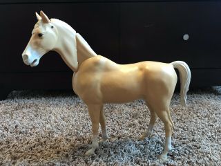 Vintage Louis Marx Palomino Toy Horse With Moving Head