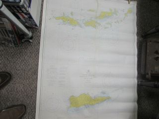 Vintage Navigational Charts - Virgin Islands - West Indies - 34 X 45 - Map 2