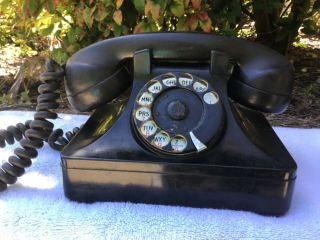 Vintage Us Army Signal Corps Tp/6 - A Black Telephone North Electric
