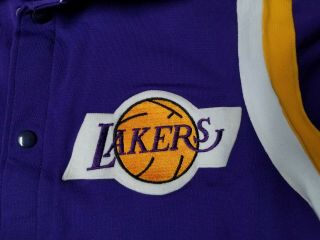 Lakers Authentic Sand Knit Size 42 Large Vintage 80s Shooting jacket pro Cut 3