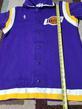 Lakers Authentic Sand Knit Size 42 Large Vintage 80s Shooting jacket pro Cut 5