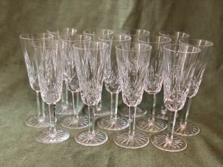 Vintage 13 Waterford Crystal Tall Fluted Champagne Lismores