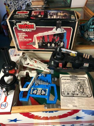 Star Wars Vintage Esb 1980 Darth Vader Star Destroyer Playset Orig Box Complete