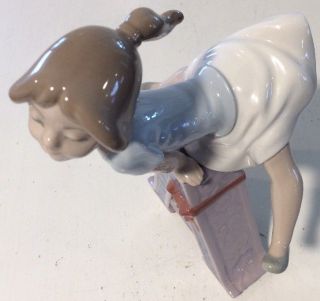 Lladro 5145 A is for Amy School Girl Vowel RARE PERFECT 6